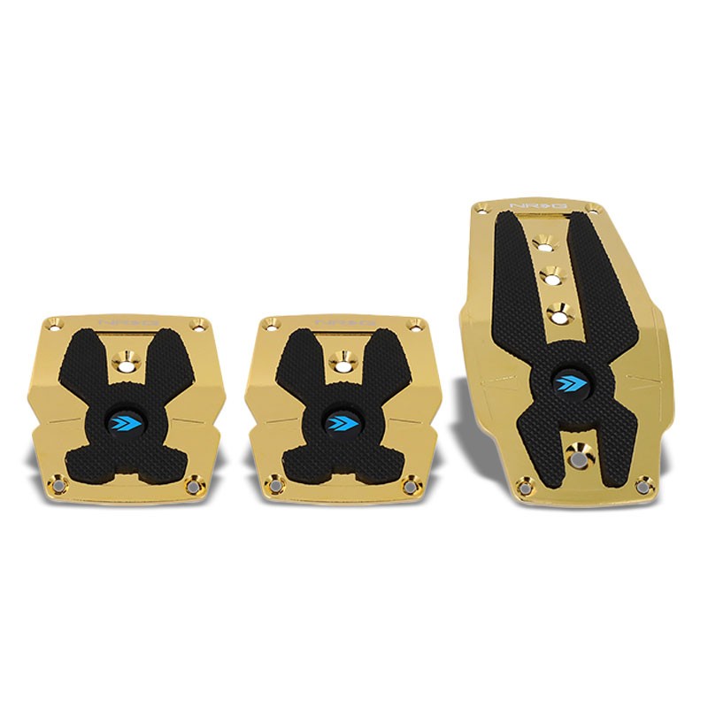 NRG NRG-PDL-200CG Brake/Gas/Clutch Manual MT Race Foot Pedal Plates Cover Set-Pedals & Pads-BuildFastCar
