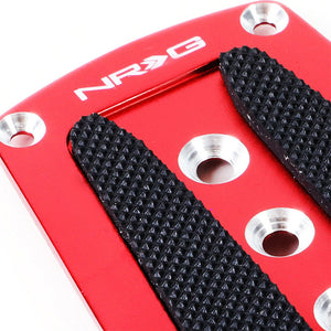NRG NRG-PDL-200RD Brake/Gas/Clutch Manual MT Race Foot Pedal Plates Cover Set-Pedals & Pads-BuildFastCar