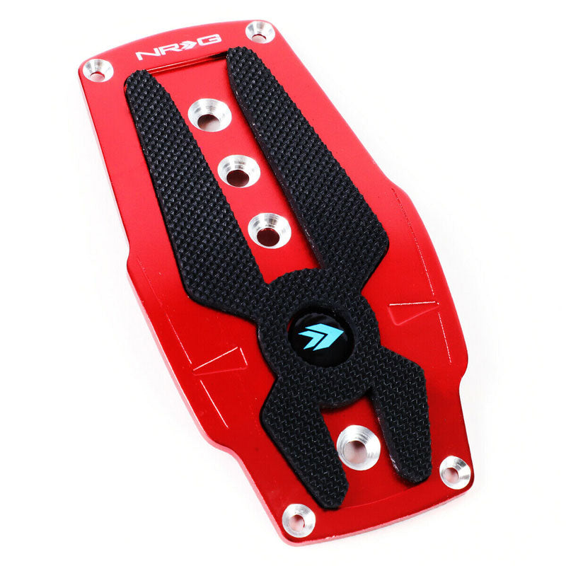 NRG NRG-PDL-200RD Brake/Gas/Clutch Manual MT Race Foot Pedal Plates Cover Set-Pedals & Pads-BuildFastCar