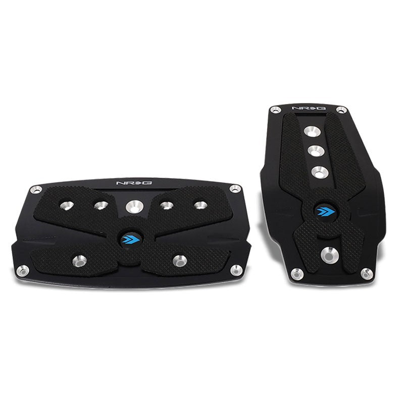 NRG NRG-PDL-250BK Brake/Gas Automatic AT Black Race Foot Pedal Plates Cover Set-Pedals & Pads-BuildFastCar