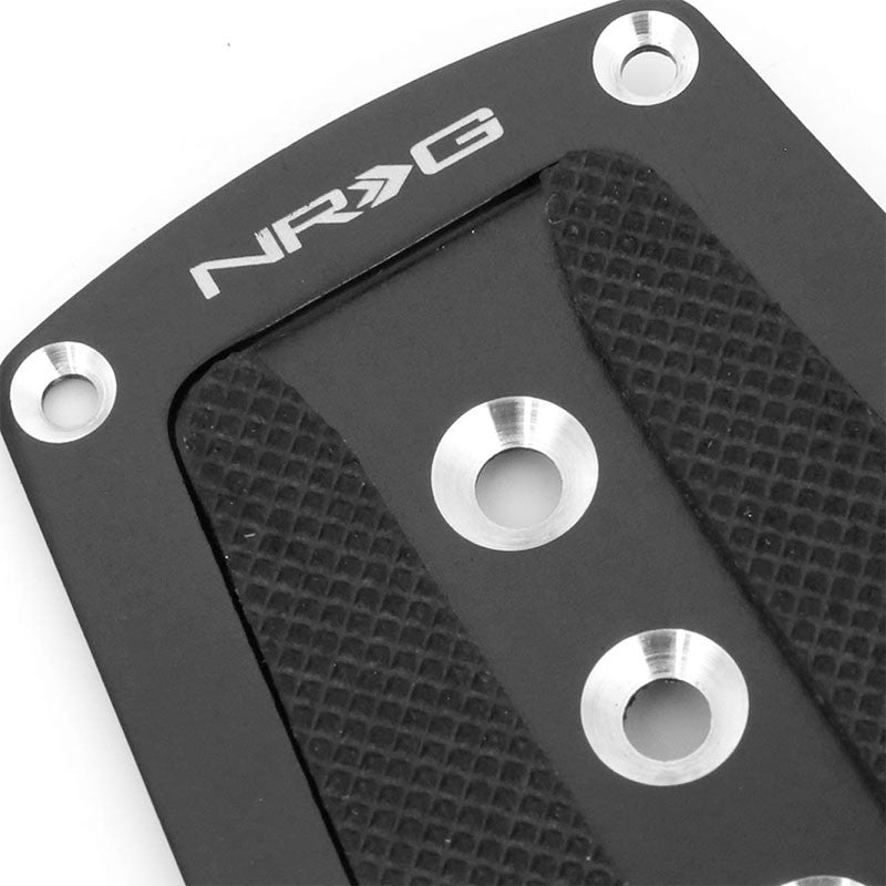 NRG NRG-PDL-250BK Brake/Gas Automatic AT Black Race Foot Pedal Plates Cover Set-Pedals & Pads-BuildFastCar