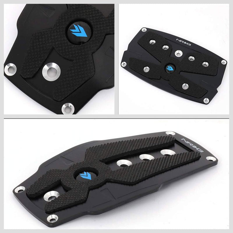 NRG NRG-PDL-250BK Brake/Gas Automatic AT Black Race Foot Pedal Plates Cover Set-Pedals & Pads-BuildFastCar