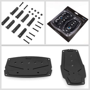 NRG NRG-PDL-250BK Brake/Gas Automatic AT Black Race Foot Pedal Plates Cover Set-Pedals & Pads-BuildFastCar