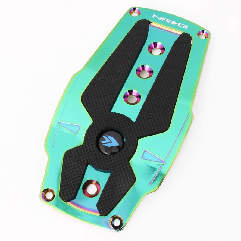 NRG NRG-PDL-250MC Brake/Gas Automatic AT Neo Chrome Foot Pedal Plates Cover Set-Pedals & Pads-BuildFastCar