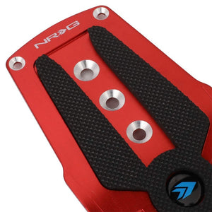 NRG NRG-PDL-250RD Brake/Gas Automatic AT Red Black Foot Pedal Plates Cover Set-Pedals & Pads-BuildFastCar