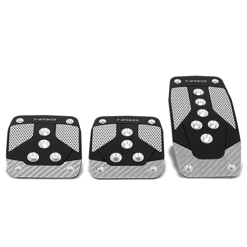 NRG NRG-PDL-400BK Brake/Gas/Clutch Manual MT Race Foot Pedal Plates Cover Set-Pedals & Pads-BuildFastCar