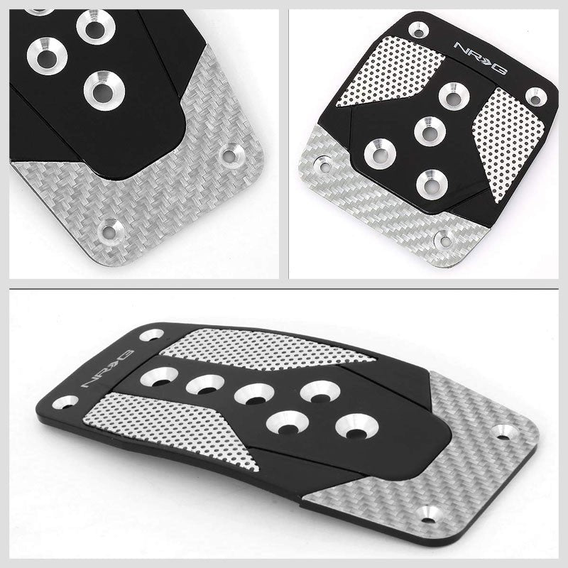 NRG NRG-PDL-400BK Brake/Gas/Clutch Manual MT Race Foot Pedal Plates Cover Set-Pedals & Pads-BuildFastCar