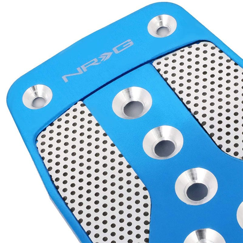 NRG NRG-PDL-400BL Brake/Gas/Clutch Manual MT Race Foot Pedal Plates Cover Set-Pedals & Pads-BuildFastCar