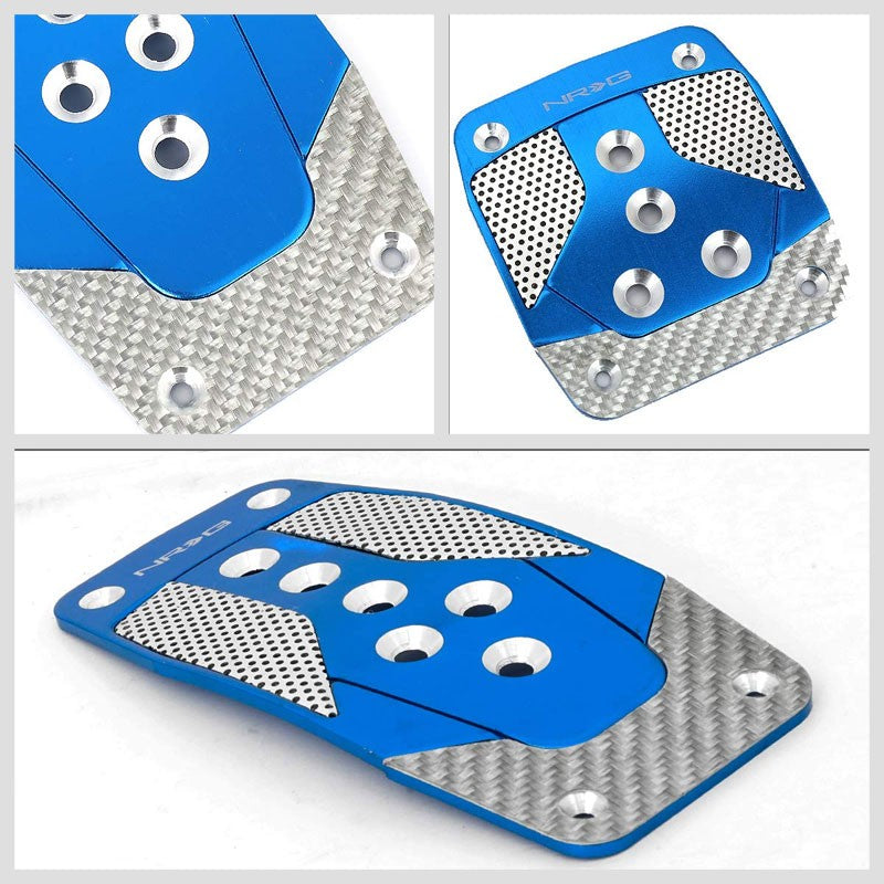 NRG NRG-PDL-400BL Brake/Gas/Clutch Manual MT Race Foot Pedal Plates Cover Set-Pedals & Pads-BuildFastCar