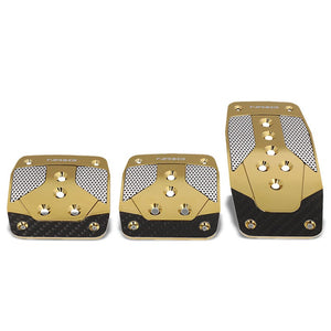 NRG NRG-PDL-400CG Brake/Gas/Clutch Manual MT Race Foot Pedal Plates Cover Set-Pedals & Pads-BuildFastCar