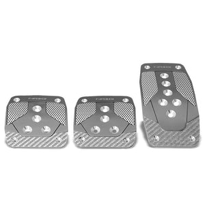NRG NRG-PDL-400GM Brake/Gas/Clutch Manual MT Race Foot Pedal Plates Cover Set-Pedals & Pads-BuildFastCar