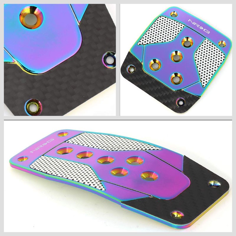 NRG NRG-PDL-400MC Brake/Gas/Clutch Manual MT Race Foot Pedal Plates Cover Set-Pedals & Pads-BuildFastCar