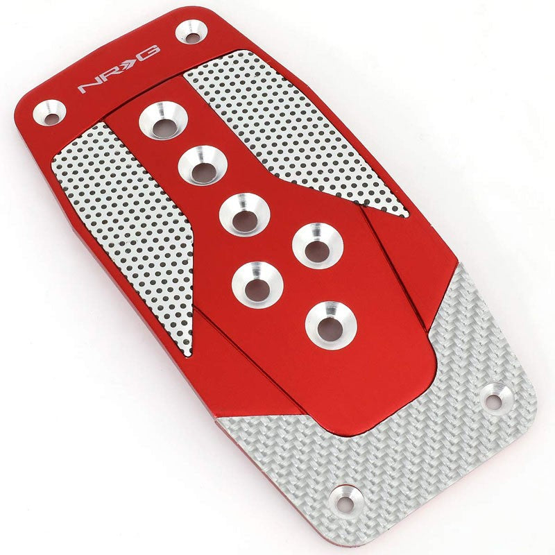 NRG NRG-PDL-400RD Brake/Gas/Clutch Manual MT Race Foot Pedal Plates Cover Set-Pedals & Pads-BuildFastCar