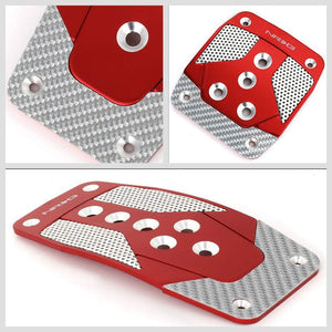 NRG NRG-PDL-400RD Brake/Gas/Clutch Manual MT Race Foot Pedal Plates Cover Set-Pedals & Pads-BuildFastCar
