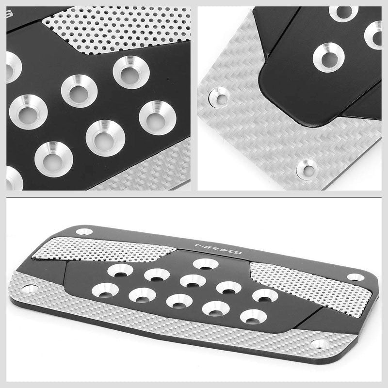 NRG NRG-PDL-450BK Brake/Gas Automatic AT Black/SL Carbon Foot Pedal Plates Cover-Pedals & Pads-BuildFastCar