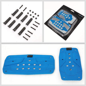 NRG NRG-PDL-450BL Brake/Gas Automatic AT Blue/Carbon Foot Pedal Plates Cover Set-Pedals & Pads-BuildFastCar