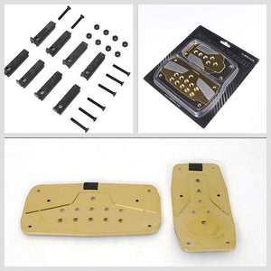 NRG NRG-PDL-450CG Brake/Gas Automatic AT Chrome Gold Foot Pedal Plates Cover Set-Pedals & Pads-BuildFastCar