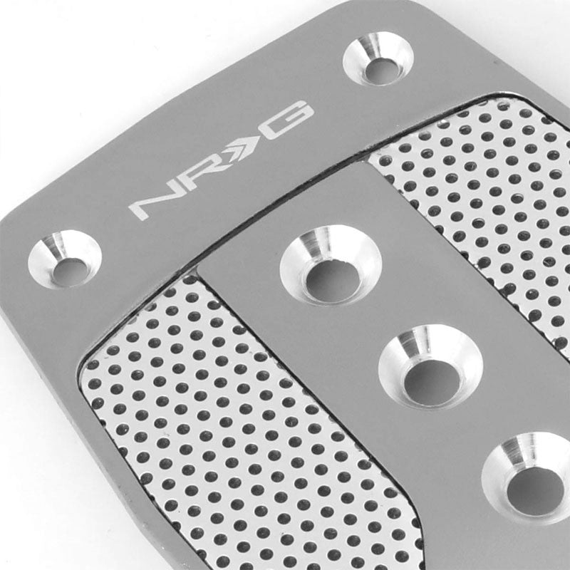 NRG NRG-PDL-450GM Brake/Gas Automatic AT Gunmetal/SL Carbon Pedal Plates Cover-Pedals & Pads-BuildFastCar