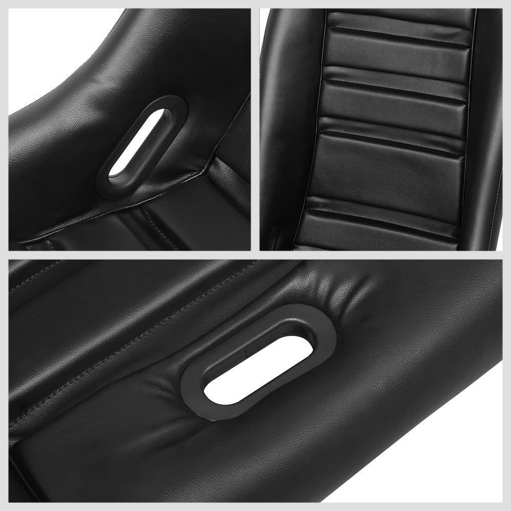 NRG PRI-100BK-MIDNIGHT GT Retro PRISMA Fixed Bucket Racing Seat Black NRG-PRI-100BK-MIDNIGHT