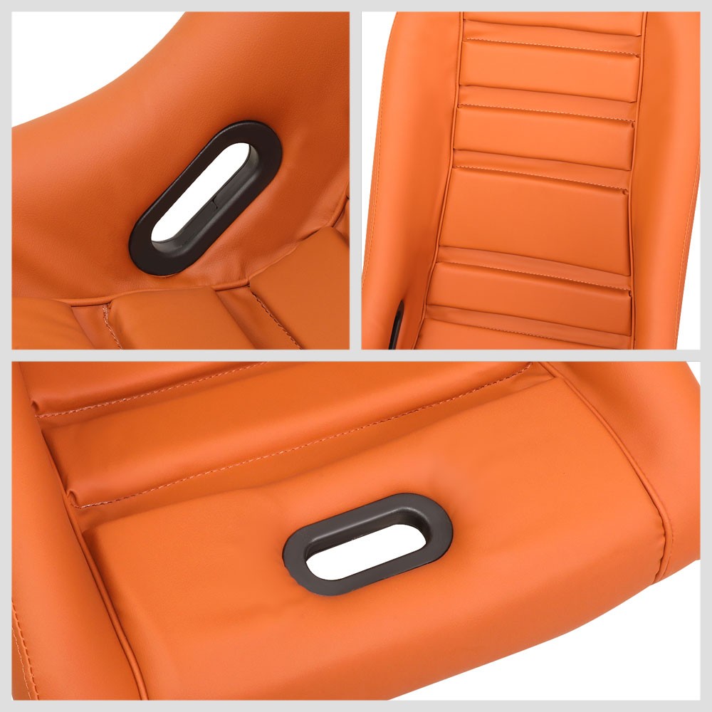 NRG PRI-100BR-STARDUST GT Retro PRISMA Fixed Bucket Racing Seat Brown NRG-PRI-100BR-STARDUST