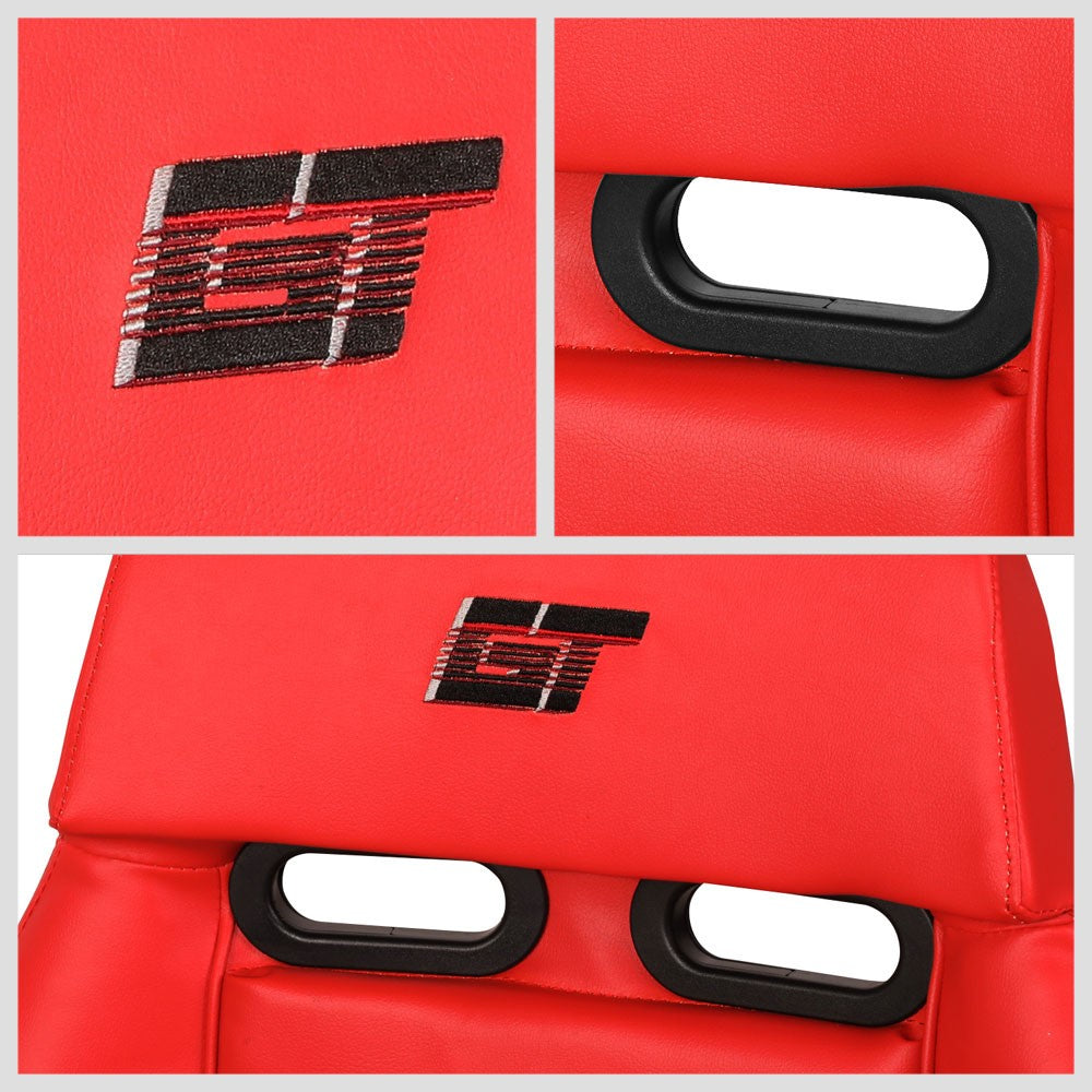 NRG PRI-100RD-STARDUST GT Retro PRISMA Fixed Bucket Racing Seat Red NRG-PRI-100RD-STARDUST