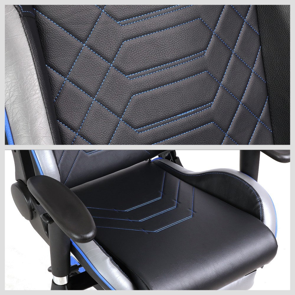 NRG RSC-G100BL Racing Seat Style Reclinable Back/Leg Resting Office Gaming Chair NRG-RSC-G100BL