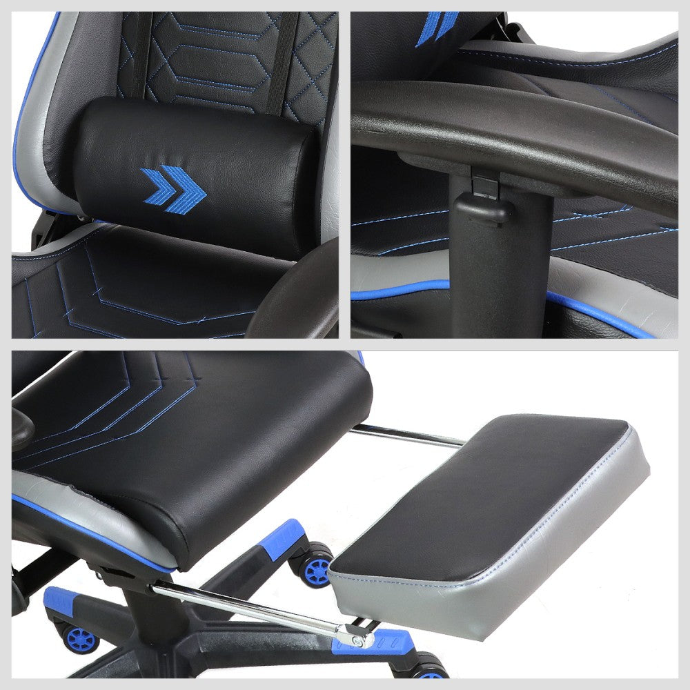 NRG RSC-G100BL Racing Seat Style Reclinable Back/Leg Resting Office Gaming Chair NRG-RSC-G100BL