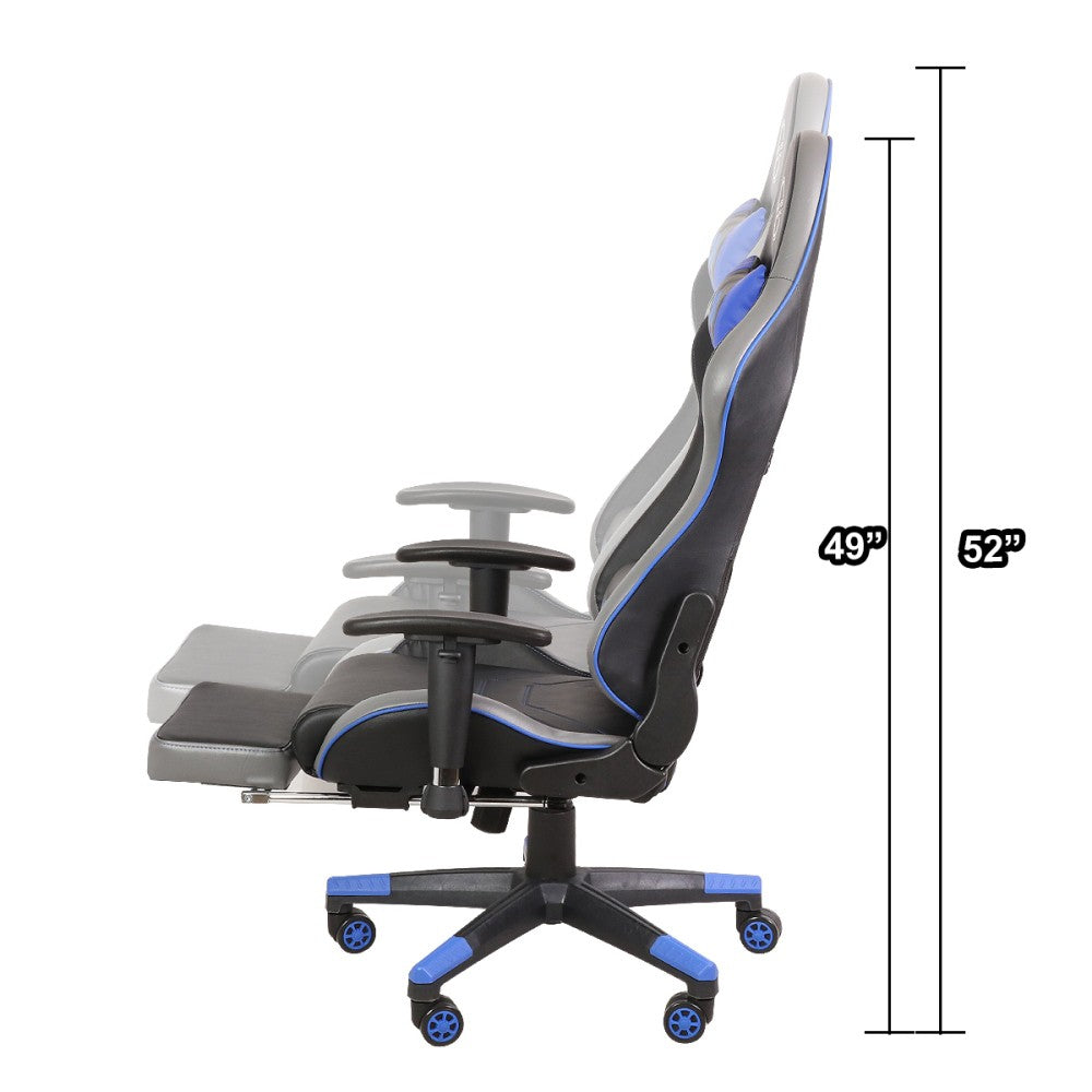 NRG RSC-G100BL Racing Seat Style Reclinable Back/Leg Resting Office Gaming Chair NRG-RSC-G100BL