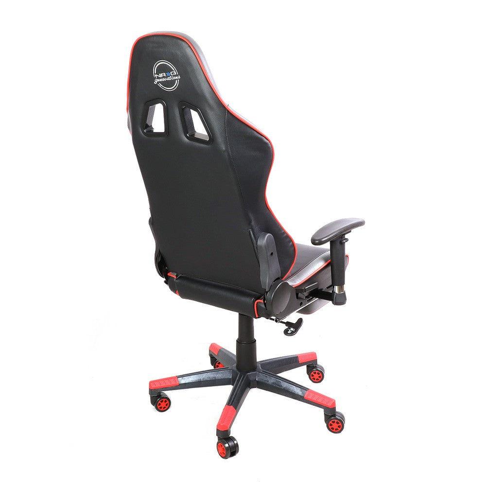 NRG RSC-G100RD Black/Red Cobra Pattern Raceing Style Office Gaming Chair Seat