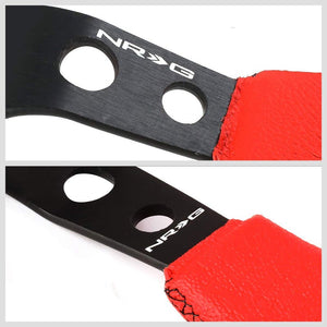 Red Leather/Black Round Holes 350mm 3" Deep RST-006RR-BS-B NRG Steering Wheel-Interior-BuildFastCar