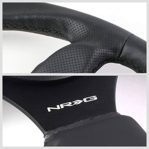 Black Leather/Spoke D-Shape Flat Bottom 320mm/330mm RST-009R NRG Steering Wheel-Interior-BuildFastCar