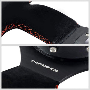 Suede/Red Stitch D-Shape Flat Bottom 320mm/330mm RST-009S-RS NRG Steering Wheel-Interior-BuildFastCar