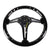 Black Wood/Black Slit Holes 350mm 3" Deep RST-018BK-BK NRG Steering Wheel+Horn-Interior-BuildFastCar