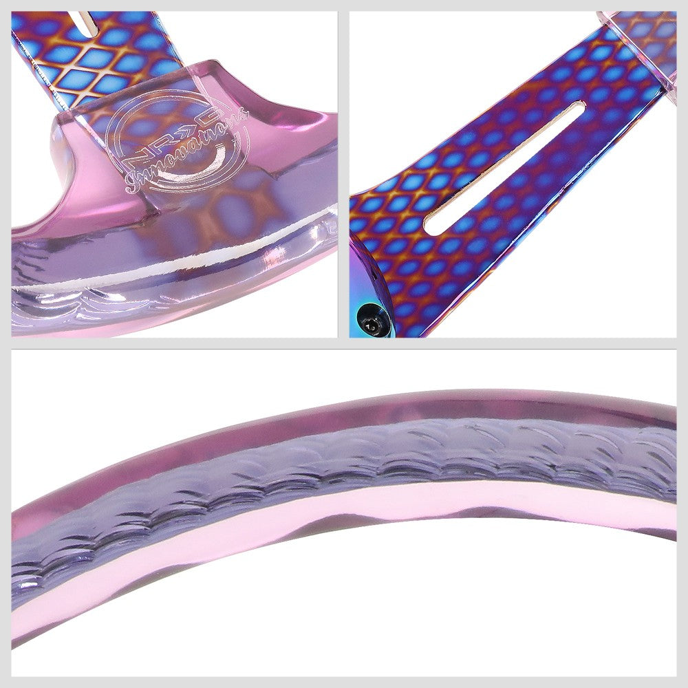 NRG Innovations RST-027GM-PP Universal MATSURI Purple/Neochrome Steering Wheel