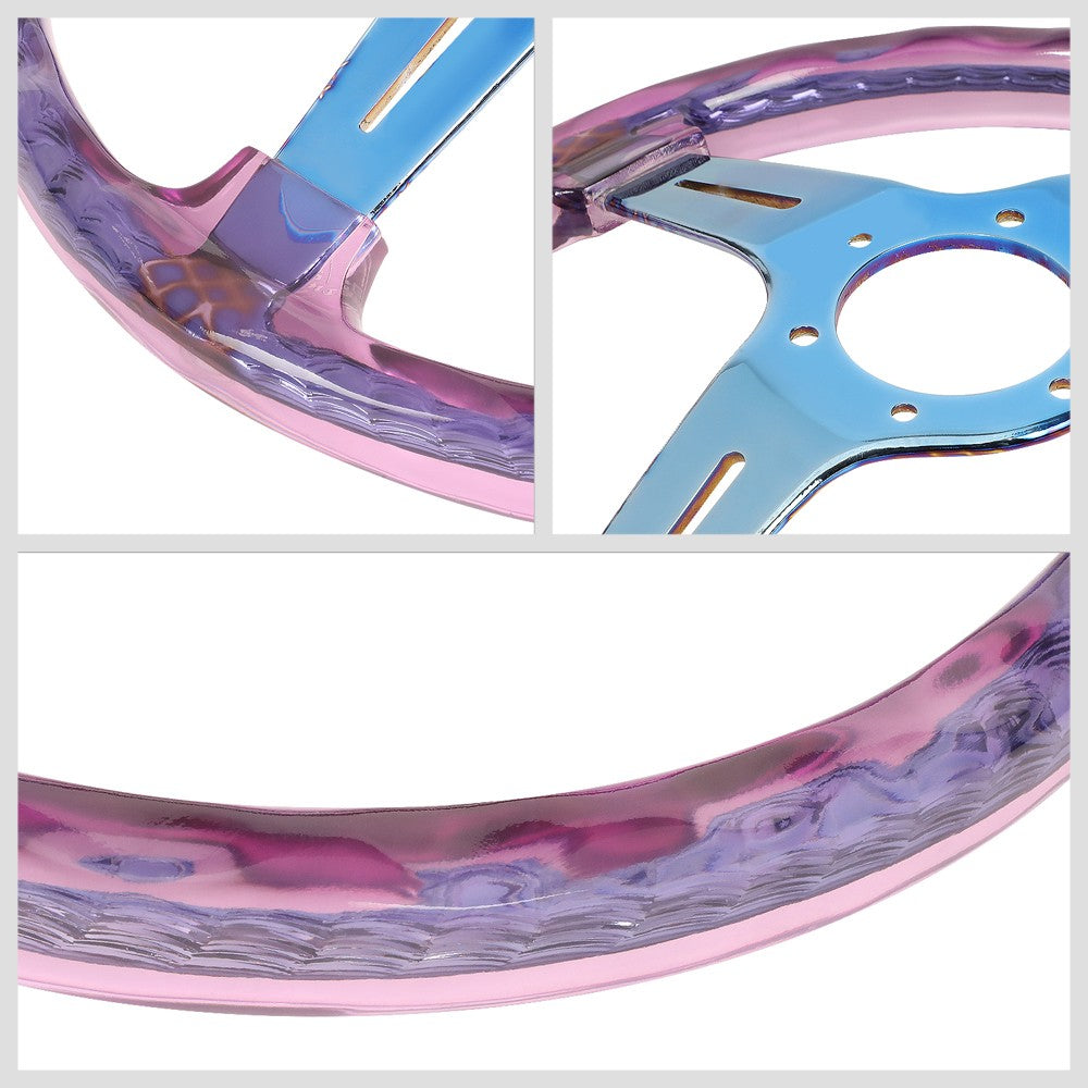 NRG Innovations RST-027GM-PP Universal MATSURI Purple/Neochrome Steering Wheel