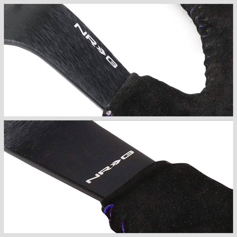 Blue Stitch 350mm 3" Deep RST-036MB-S-BL "ODI" Bakchis Inspired NRG Steer Wheel-Interior-BuildFastCar