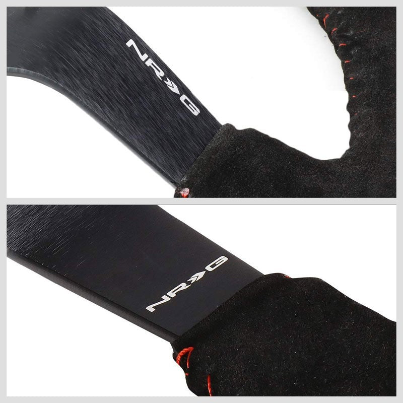 Red Stitch 350mm 3" Deep RST-036MB-S-RD "ODI" Bakchis Inspired NRG Steer Wheel-Interior-BuildFastCar