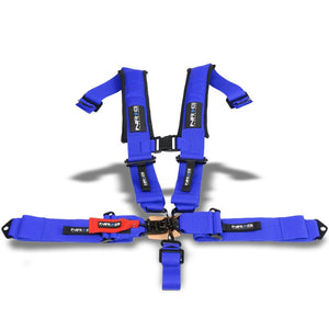 NRG SBH-5PCBL-620 5Point Latch Link Blue SFI 16.1 Race Seat Belt Harness Cushion-Seats & Components-BuildFastCar