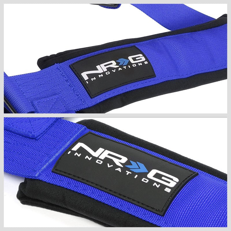 NRG SBH-5PCBL-620 5Point Latch Link Blue SFI 16.1 Race Seat Belt Harness Cushion-Seats & Components-BuildFastCar