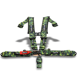 NRG SBH-5PCCAMO-620 5-Point Latch Link Green Camo SFI 16.1 Seat Belt Harness-Seats & Components-BuildFastCar