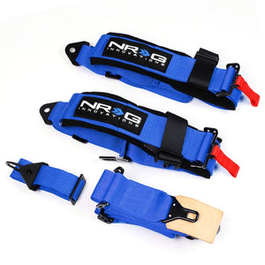 NRG SBH-R5PCBL 5-Point Latch Link Blue SFI 16.1 Race Seat Belt Harness Cushion-Seats & Components-BuildFastCar