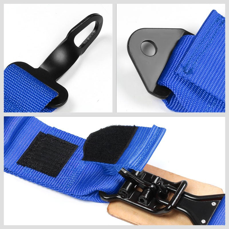 NRG SBH-R5PCBL 5-Point Latch Link Blue SFI 16.1 Race Seat Belt Harness Cushion-Seats & Components-BuildFastCar