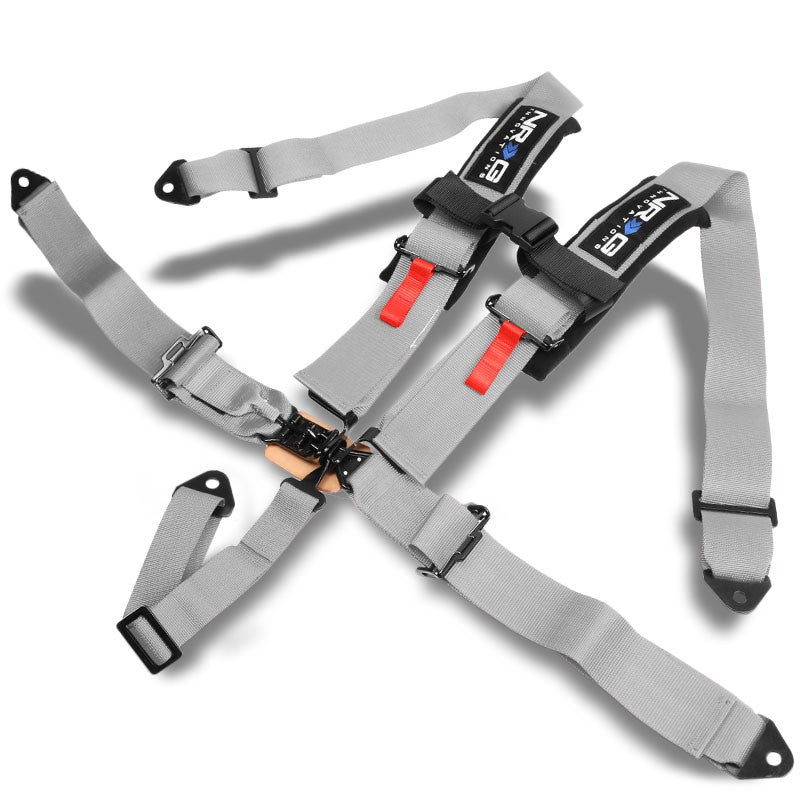 NRG SBH-R5PCSL 5P Latch Link Silver SFI 16.1 Race Seat Belt Harness Cushion-Seats & Components-BuildFastCar
