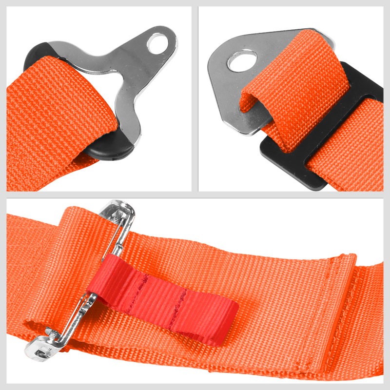 NRG SBH-R6PCOR 5-Point Cam Lock Orange SFI 16.1 Racing Seat Belt Harness-Seats & Components-BuildFastCar