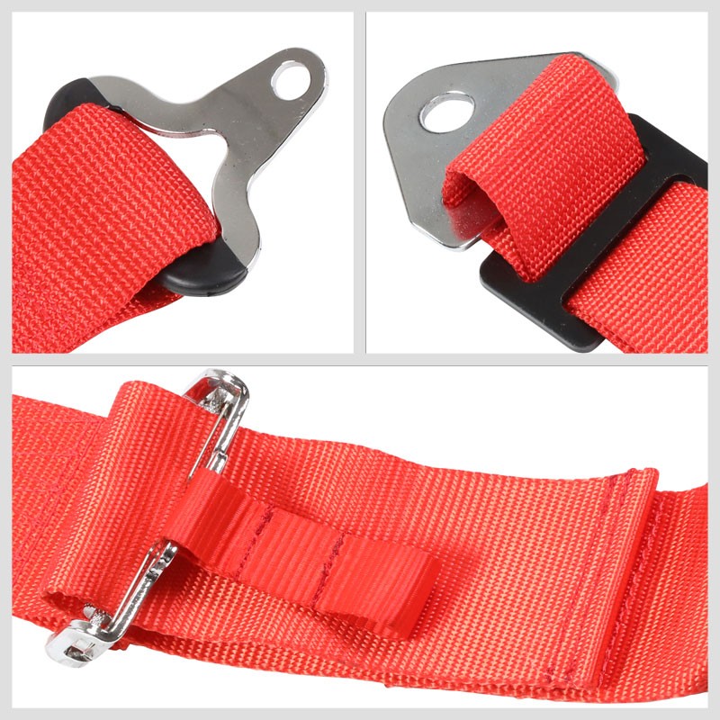 NRG SBH-R6PCRD 5-Point Cam Lock Red SFI Approved 16.1 Racing Seat Belt Harness-Seats & Components-BuildFastCar