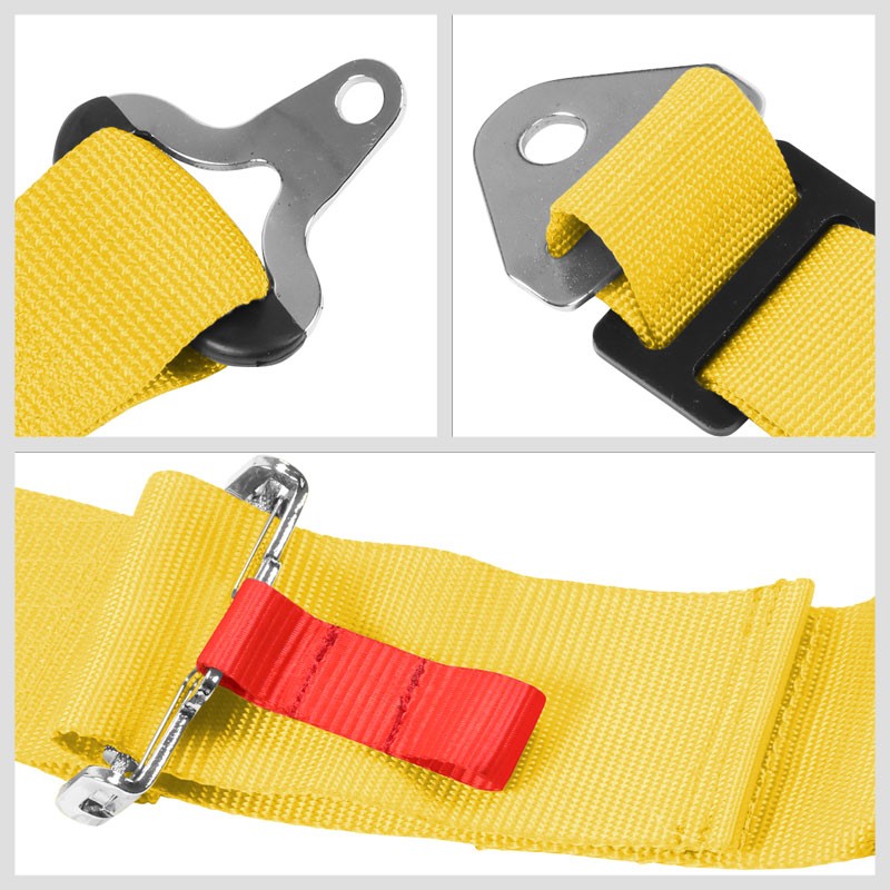 NRG SBH-R6PCYL 5-Point Cam Lock Yellow SFI 16.1 Racing Seat Belt Harness-Seats & Components-BuildFastCar