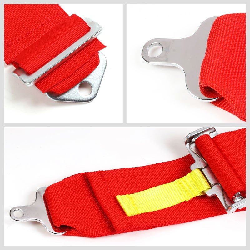 NRG SBH-RS5PCRD 5-Point Cam Lock Red SFI Approved 16.1 Racing Seat Belt Harness-Seats & Components-BuildFastCar