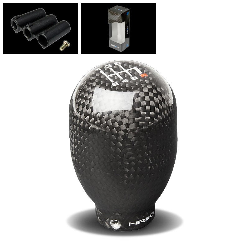 NRG Black Carbon Fiber Heavy Weight M8 M10 M12 SK-100BC-1-W Racing Shift Knob-Shifter Components-BuildFastCar