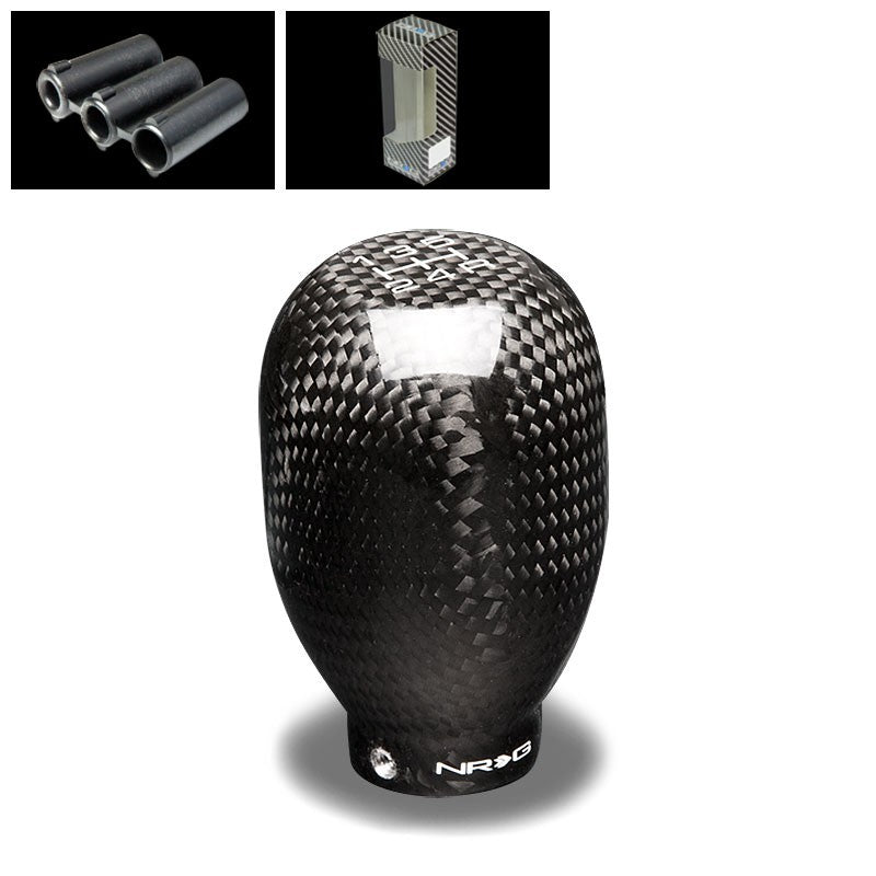 NRG Innovations Black Carbon Fiber JDM M8 M10 M12 SK-100BC Racing Shift Knob-Shifter Components-BuildFastCar