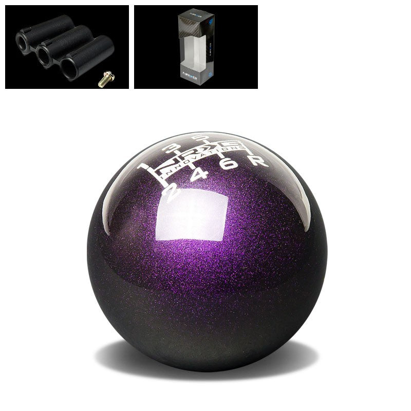 NRG Purple Ball Heavy Weight 6-Speed Manual M8 M10 M12 SK-300GP-1-W Shift Knob-Shifter Components-BuildFastCar